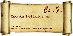 Csonka Feliciána névjegykártya