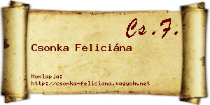 Csonka Feliciána névjegykártya