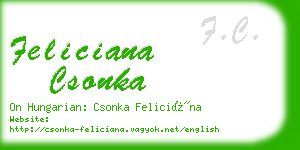 feliciana csonka business card